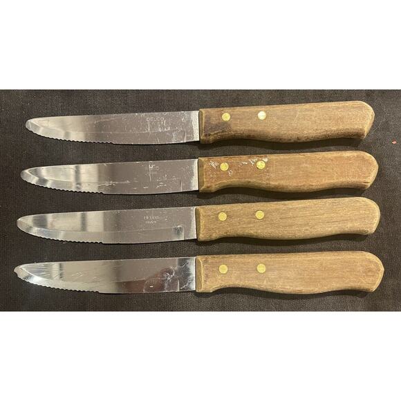 SET OF 4. VINTAGE DELCO ORIGINAL STEAK HOUSE KNIVES - Pre-owned - Picture 1 of 5